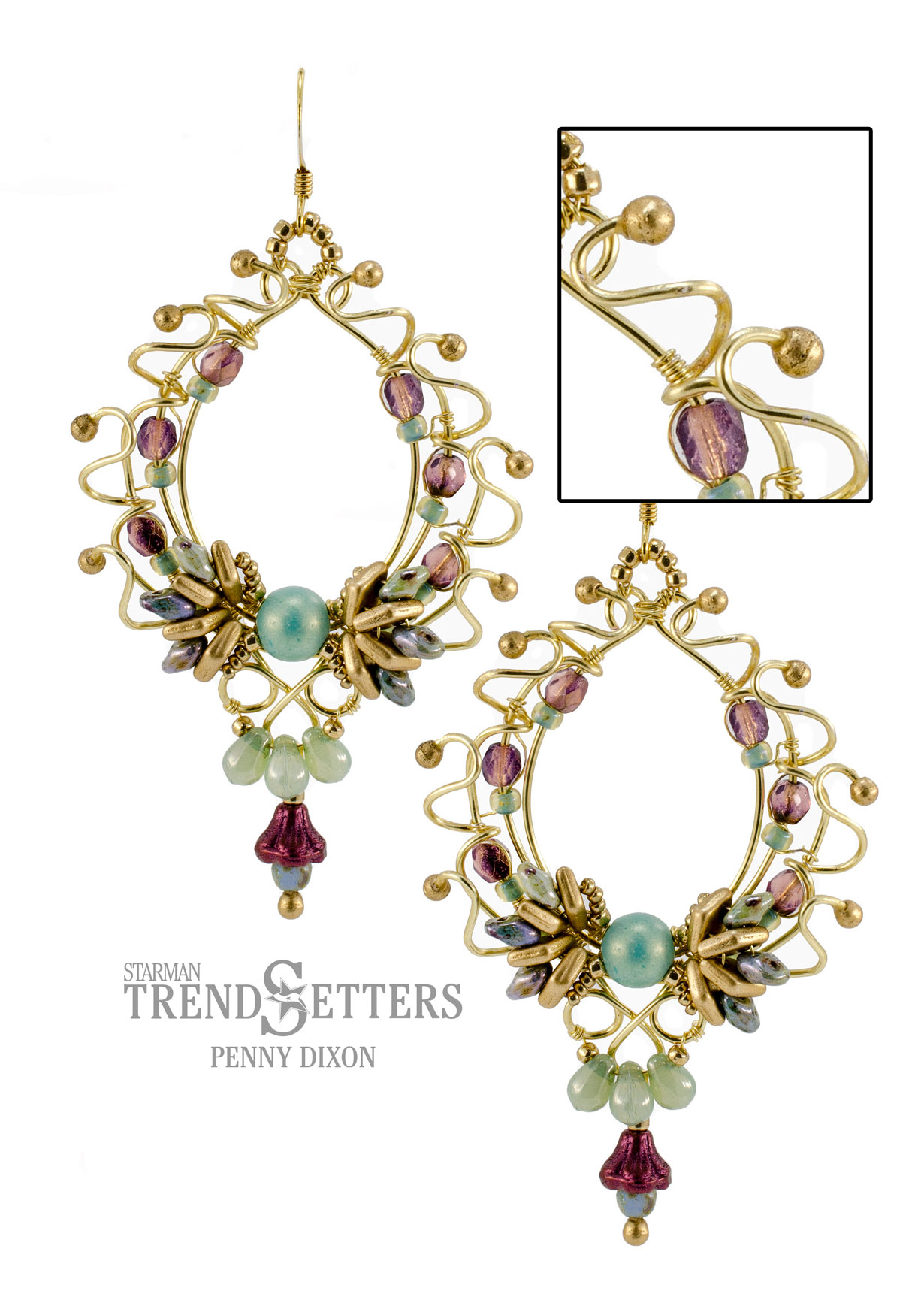 Finial Earrings by TrendSetter Penny Dixon